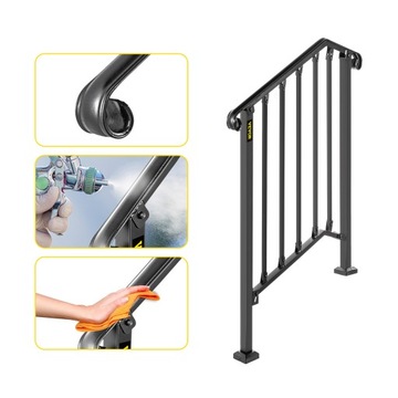 VEVOR Balustrada Schodowa 2-3 kroków Kute żelazo