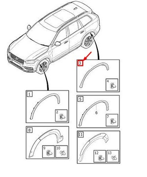 PRAVÁ BLATNÍK PŘEDNÍ VOLVO XC90 MK2 39797287