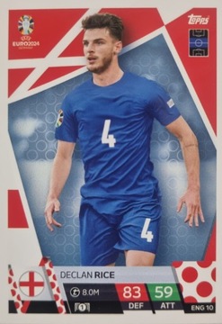 EURO 2024 TOPPS MATCH ATTAX ENG 10 DECLAN RICE ANGLIA
