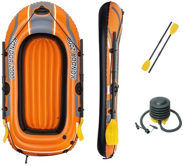 БОЛЬШОЙ 2-местный ПОНТОЙ + ВЕСЛА + НАСОС BESTWAY 61062