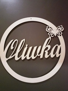 koło obręcz z imieniem łapacz snów 20cm