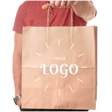 TORBY z WŁASNYM NADRUKIEM 1+0 LOGO EKO a3 500szt