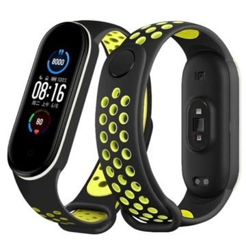 Pasek do Xiaomi Zamienna do Mi Band 3/4 OPASKA PERFOROWANA MIĘTOWO-BIAŁA