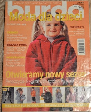 Burda moda dla dzieci 2/2002 szycie wykroje krawieckie