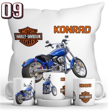 НАБОР HARLEY DAVIDSON КРУЖКА + ПОДУШКА + ИМЯ