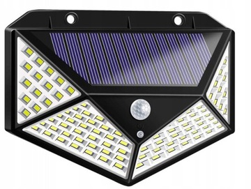 LAMPA SOLARNA Z CZUJNIKIEM RUCH I ZMIERZCHU 100LED