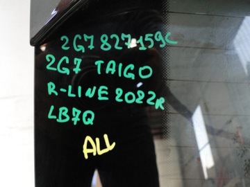 VÍKO KUFRU KUFRU VW TAIGO 2G7 R-LINE LB7Q 2G7827159C