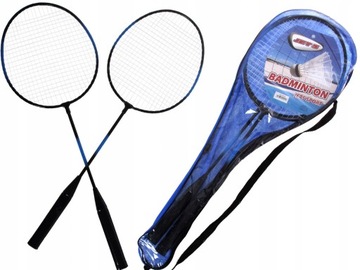 ZESTAW DO BADMINTONA 2 x RAKIETKI PALETKI JET5 + ETUI POKROWIEC TORBA