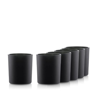 Pojemnik szklany na świece 70816 czarny mat 320 ml kpl. 6 szt.