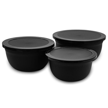 Набор из 3-х мисок с крышками, наборы емкостей, миски из нержавеющей стали, 3 шт.