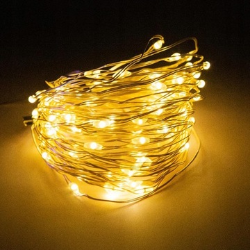 СОЛНЕЧНАЯ ГИРЛЯНДИЯ 12м САДОВАЯ ПРОВОДНАЯ ЦЕПЬ 100 LED