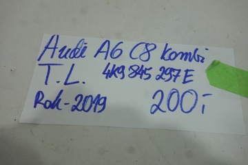 SZYBA TYŁ LEWA AUDI A6 C8 KOMBI 4K9845297E 2019R