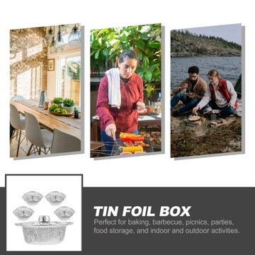 Контейнеры из алюминиевой фольги, идеальные для гриля и запекания, 5 шт.