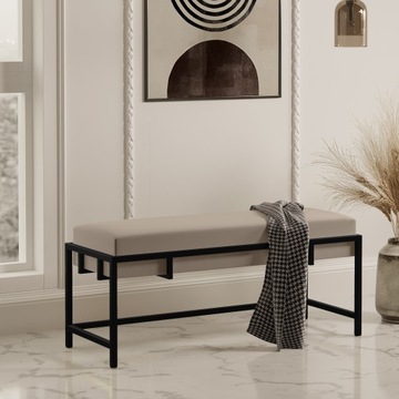 ławeczka tapicerowana Loft czarna 80 cm glomour