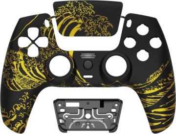 Чехол EXtremeRate LUNA Cover Touchpad для контроллера PS5 Золотой Черный