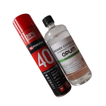 Profesjonalny klej w sprayu FIXGRIP 40 + OPUM 1L