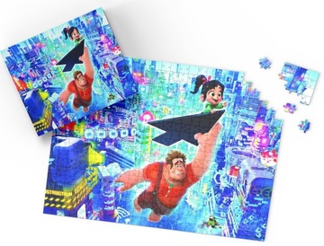 PUZZLE - RALPH DEMOLKA BAJKA - PREZENT NA ŚWIĘTA WZORY - 24 el + PUDEŁKO