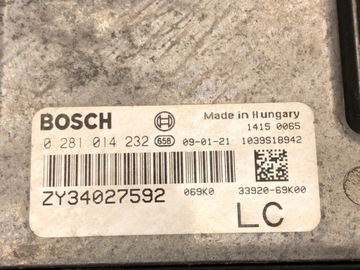 JEDNOTKA MOTORU SUZUKI SX4 0281014232 1.6 90KM ŘÍZENÍ MODUL