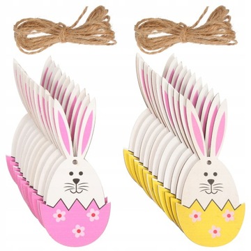 20pcs Easter decorations hanging wooden eggs
