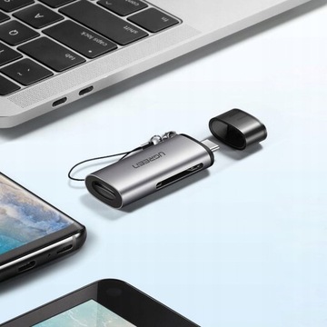 АДАПТЕР UGREEN КАРТРИДЕР USB 3.0 USB-C SD microSD SDHC TF PLUG&PLAY