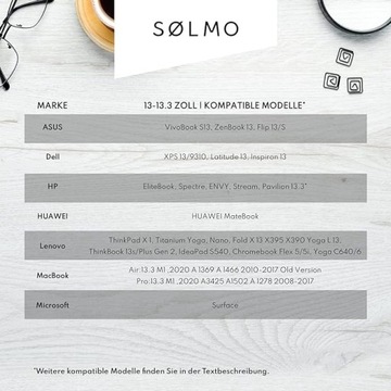 sølmo I дизайнерская сумка для ноутбука с диагональю экрана 13-13,3