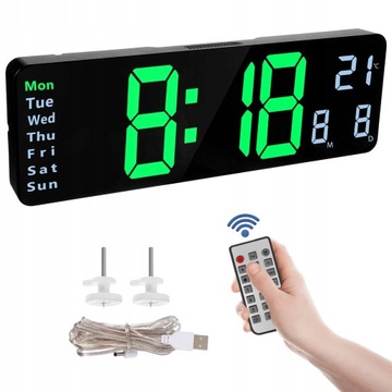 Cyfrowy zegar ścienny LED Alarm Prosty,inny