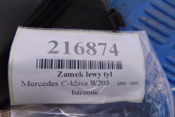 MERCEDES C TŘÍDA W203 FACELIFT ZÁMEK DVEŘE LEVÝ ZADNÍ