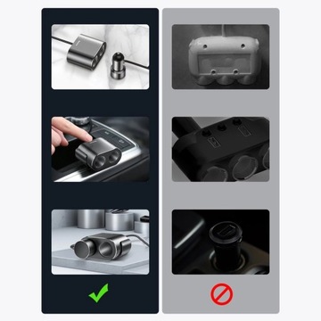 АВТОМОБИЛЬНЫЙ РАСПРЕДЕЛИТЕЛЬ С USB-РАЗВЕТВИТЕЛЕМ ПРИКУРИВАТЕЛЬ ЗАРЯДНОЕ УСТРОЙСТВО