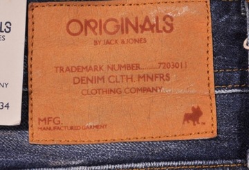 JACK AND JONES spodnie TAPERED jeans TIM _ W30 L34