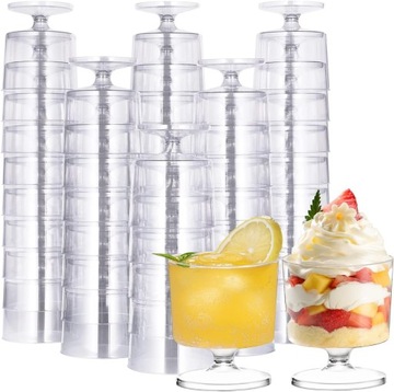 Kieliszki pucharki okrągłe 200ml pojemniczki do deserków wina drinków x10