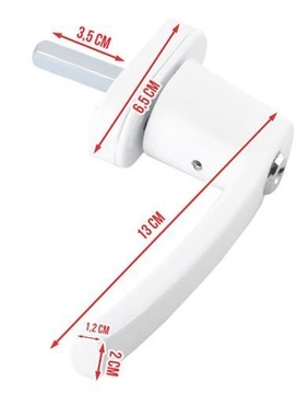 РУЧКА ОКОННАЯ С КЛЮЧОМ И ЗАМКОМ ДЛЯ ОКНА, БЕЛАЯ