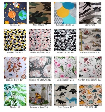 Poszewka ,powłoczka 100% bawełna 60x70 -100 wzorów