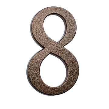 НОМЕР ДОМА, НОМЕРА ДОМА, АНТИЧНЫЕ КОРИЧНЕВЫЕ БУКВЫ 8