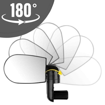 ВЕЛОСИПЕДНОЕ ЗЕРКАЛО ДЛЯ ВЕЛОСИПЕДА, ВИД НА РУЛЬ, ЧЕРНОЕ 15СМ ДЛЯ ПУТЕШЕСТВИЙ