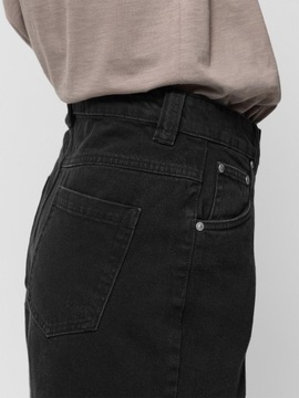 Spodenki jeansowe damskie - czarne OUTHORN