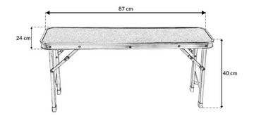 КЕМПИНГОВЫЙ КОМПЛЕКТ ТУРИСТИЧЕСКИЙ СТОЛ + 2 СКЛАДНЫЕ СКАМЬИ SC1004 СЕРЫЙ