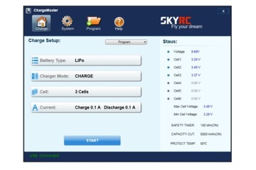 SkyRC B6AC V2 Dual Power oryginalna ładowarka 50W 6A LiPo LiHv NiCd