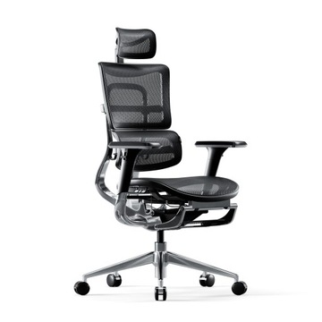Fotel ergonomiczny biurowy PREMIUM obrotowy Diablo V-Master: czarny