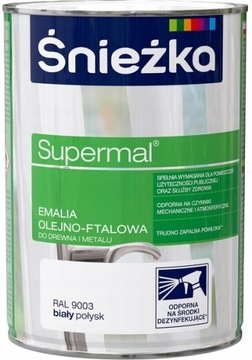 Śnieżka Supermal Emalia Olejno Ftal. biały połysk