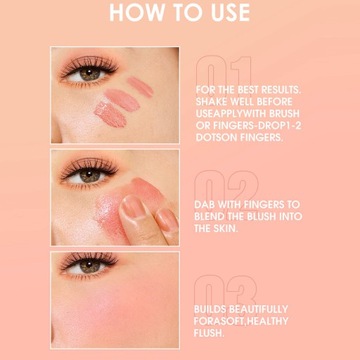 5,2 мл жидких матовых водостойких румян,