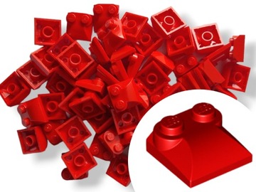 LEGO 47457 Brick Plate zaokrąglony 2x2 RED 10szt