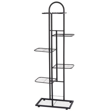 Подставка для цветов 6-ярусная, металл, черная, 118 см / Vilde