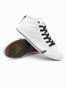 Buty męskie trampki z kontrastującymi elementami białe V1 OM-FOTH-0125 43