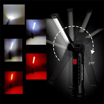 МОЩНАЯ ЛАМПА ДЛЯ МАСТЕРСКОЙ COB LED МАГНИТ USB XL