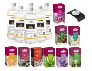 zestaw BIOPALIWO bioetanol 6L + pojemnik 9 olejków do aromaterapii