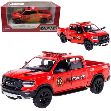AUTO MODEL DODGE RAM 1500 STRAŻ 2019 SAMOCHÓD METALOWY KINSMART AUTKO 1 46