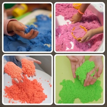 НАБОР КИНЕТИЧЕСКОГО ПЕСКА XL ФОРМЫ ДЛЯ БАССЕЙНА ПЕСОЧНИЦЫ ЦВЕТНОЙ ПЛАСТИК