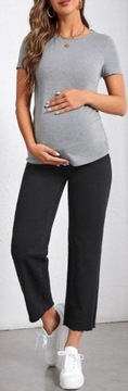 SHEIN JEANSY CIĄŻOWE PROSTE CZARNE CASUAL 44 VBH
