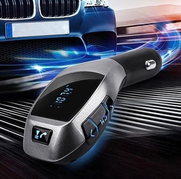 FM-передатчик X5 Bluetooth, зарядное устройство для MP3 с ЖК-дисплеем и 2 USB-разъемами