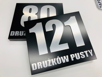 АДРЕСНАЯ ТАБЛИЧКА DIBOND 3D 30x20+РАСТОЯНИЯ УСТАНОВКА